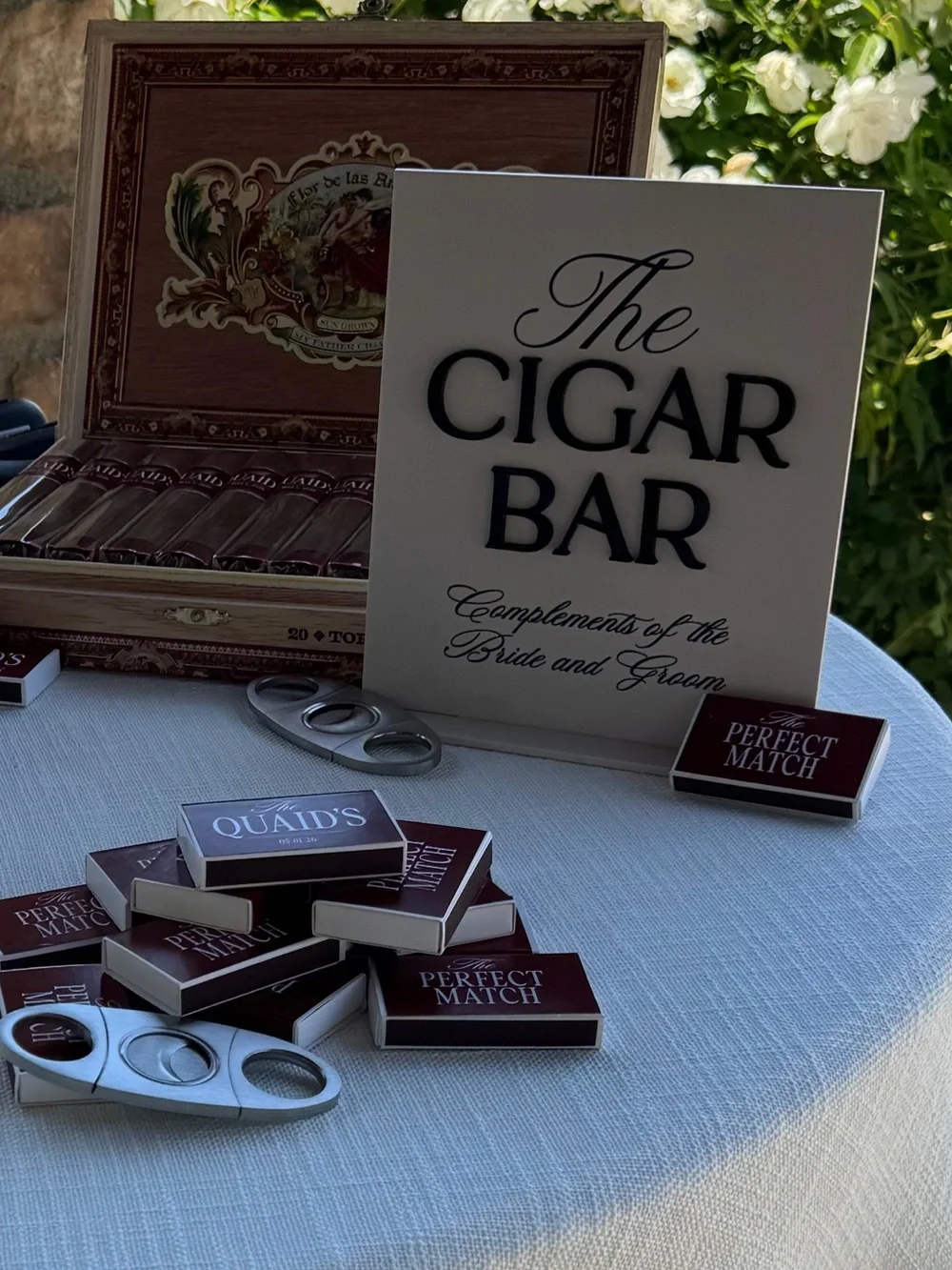 Cigar Bar Sign Black & Cream